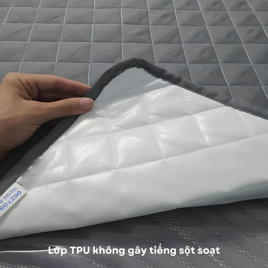 Cận cảnh mặt dưới TPU của tấm lót màu xám